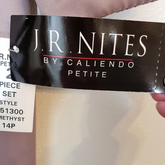 NEW Vintage J.R. Nites Caliendo 2piece Dress Shrug Beaded - Picture 2 of 15